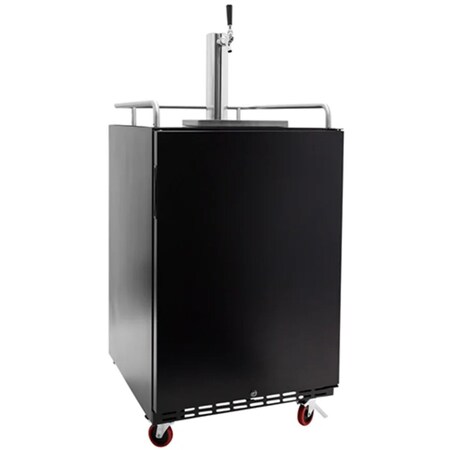 Edgestar 24 Inch Wide Kegerator for Full Size Kegs with Electronic Control Panel KC7000BL
